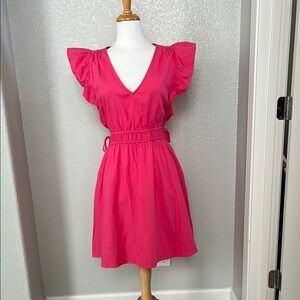 NWOT Universal Thread Pink Ruffle Sleeve Dress size Medium
